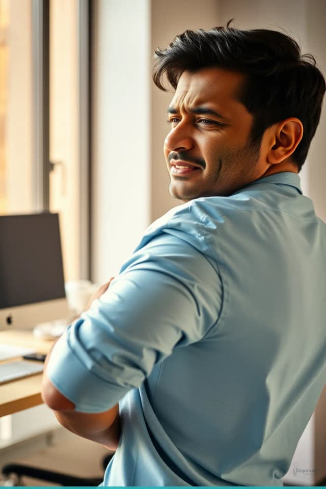 Office worker with back pain